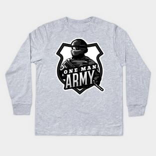 One MAN Army Kids Long Sleeve T-Shirt